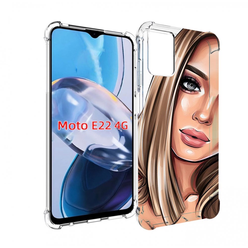 

Чехол MyPads девушка-с-каре женский для Motorola Moto E22 4G / E22i 4G, Прозрачный, Tocco