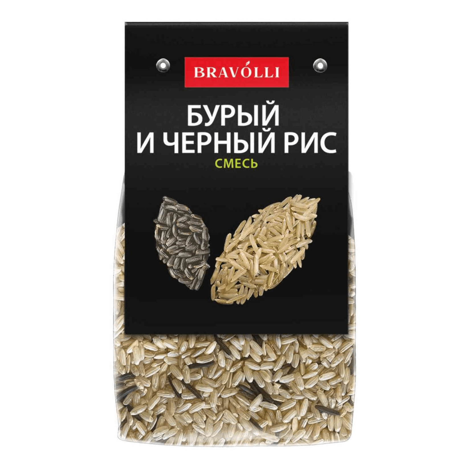 Смесь круп Bravolli бурый и черный рис 350 г