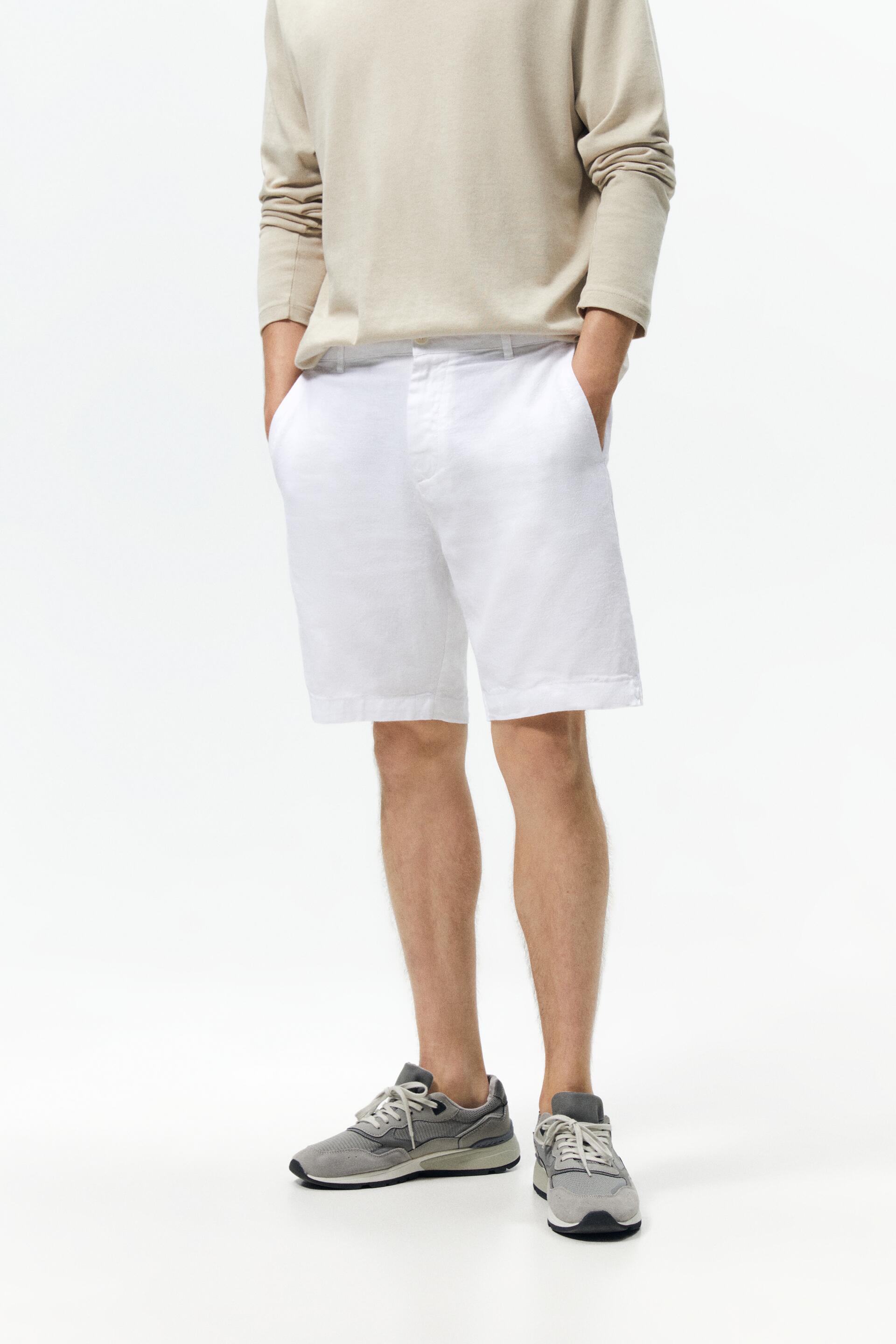 

Шорты мужские ZARA 07248410 белые 46 RU, 07248410