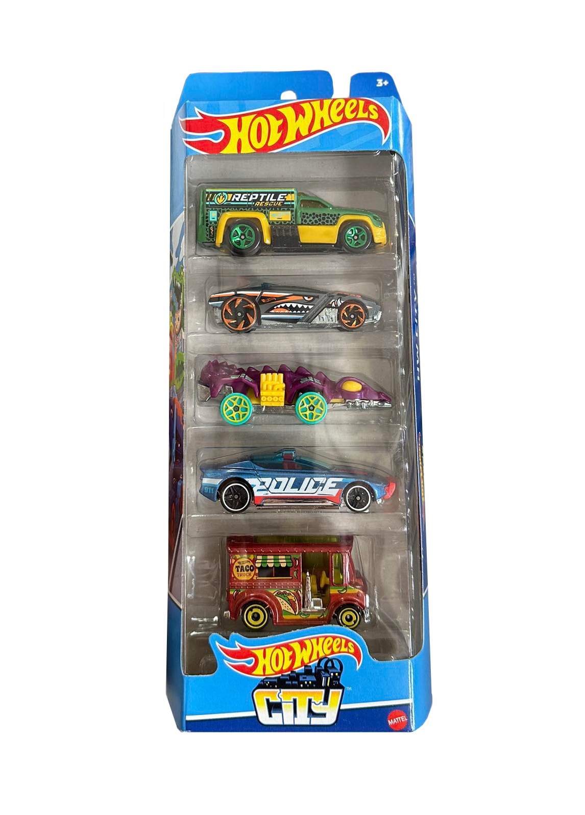 

Набор игровой Hot Wheels City из 5 машинок, HTV39, Разноцветный, City