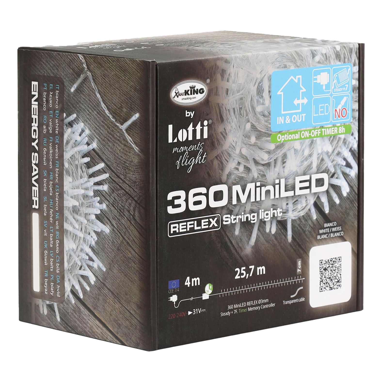 Гирлянда Lotti XTLG 25,7 м холодный белый 360 ламп