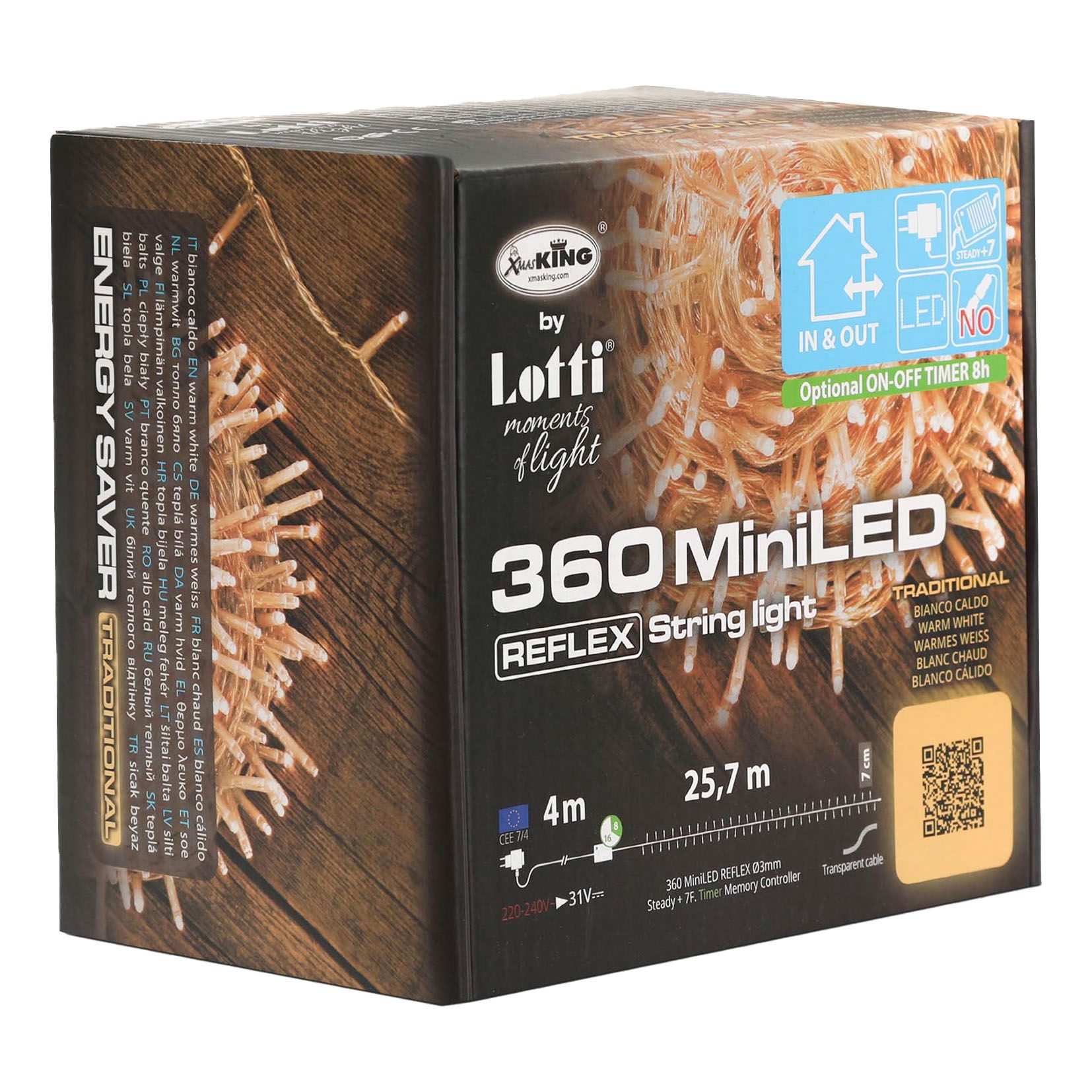 

Гирлянда Lotti XTLG 25,7 м теплый белый 360 ламп
