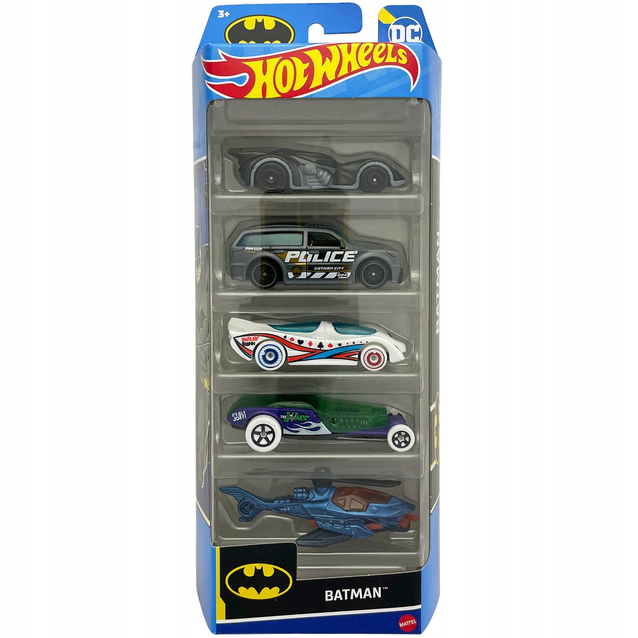 

Набор игровой Hot Wheels Batman из 5 машинок, HTV44, Разноцветный, Batman