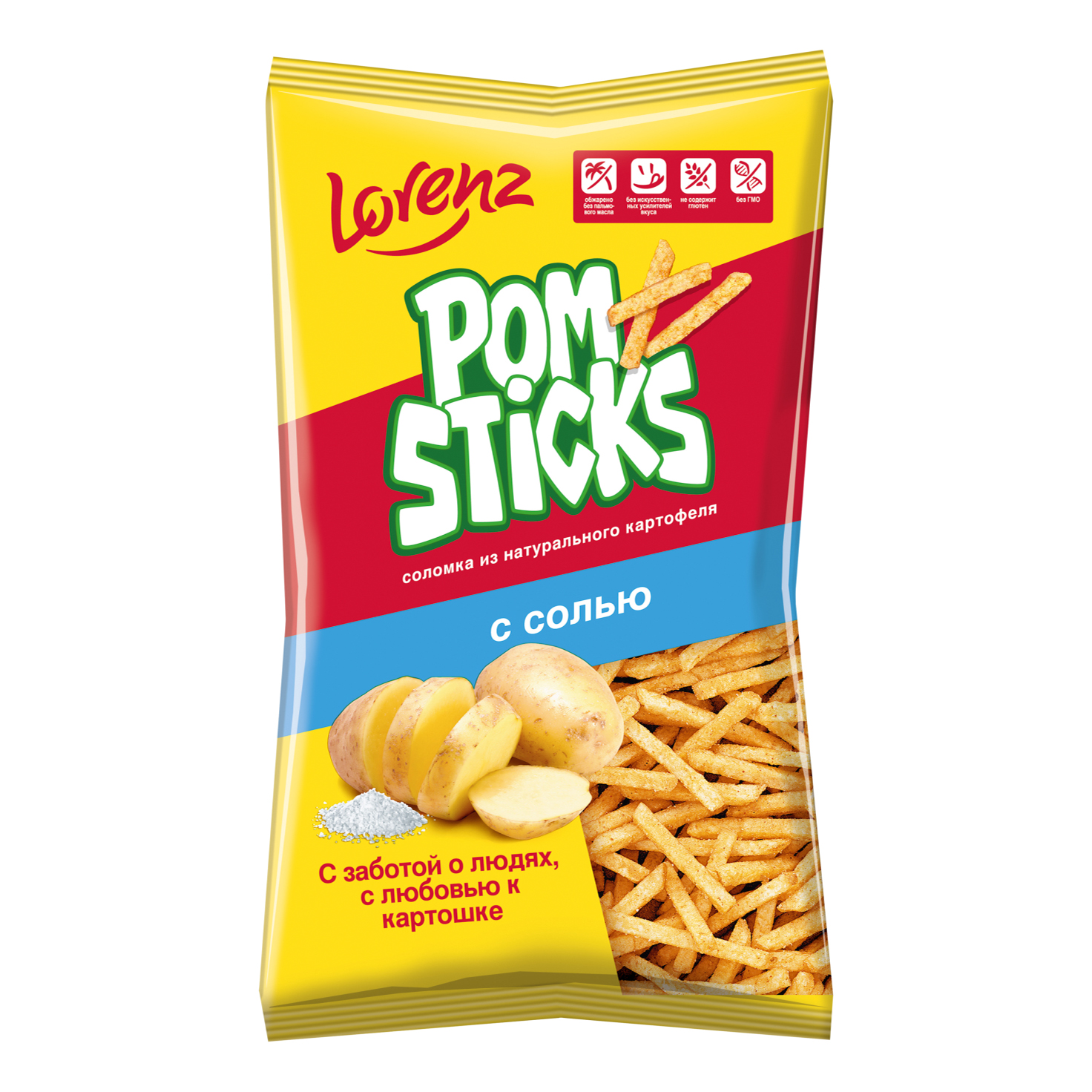 

Чипсы картофельные Lorenz Pomsticks с солью 100 г