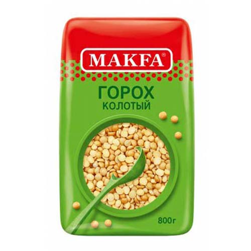 Горох Makfa колотый шлифованный 800 г