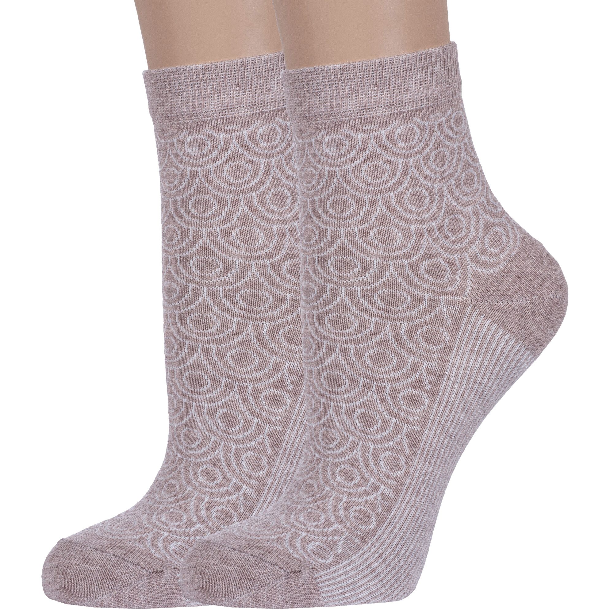 Комплект носков женских Борисоглебский трикотаж 2-6С238 коричневых 23-25, 2 пары