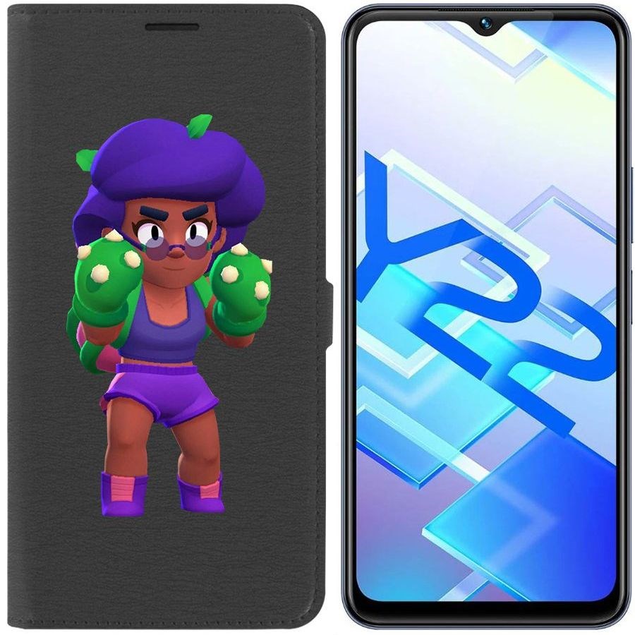 

Чехол-книжка Eco Book для Vivo Y22 Brawl Stars-Роза