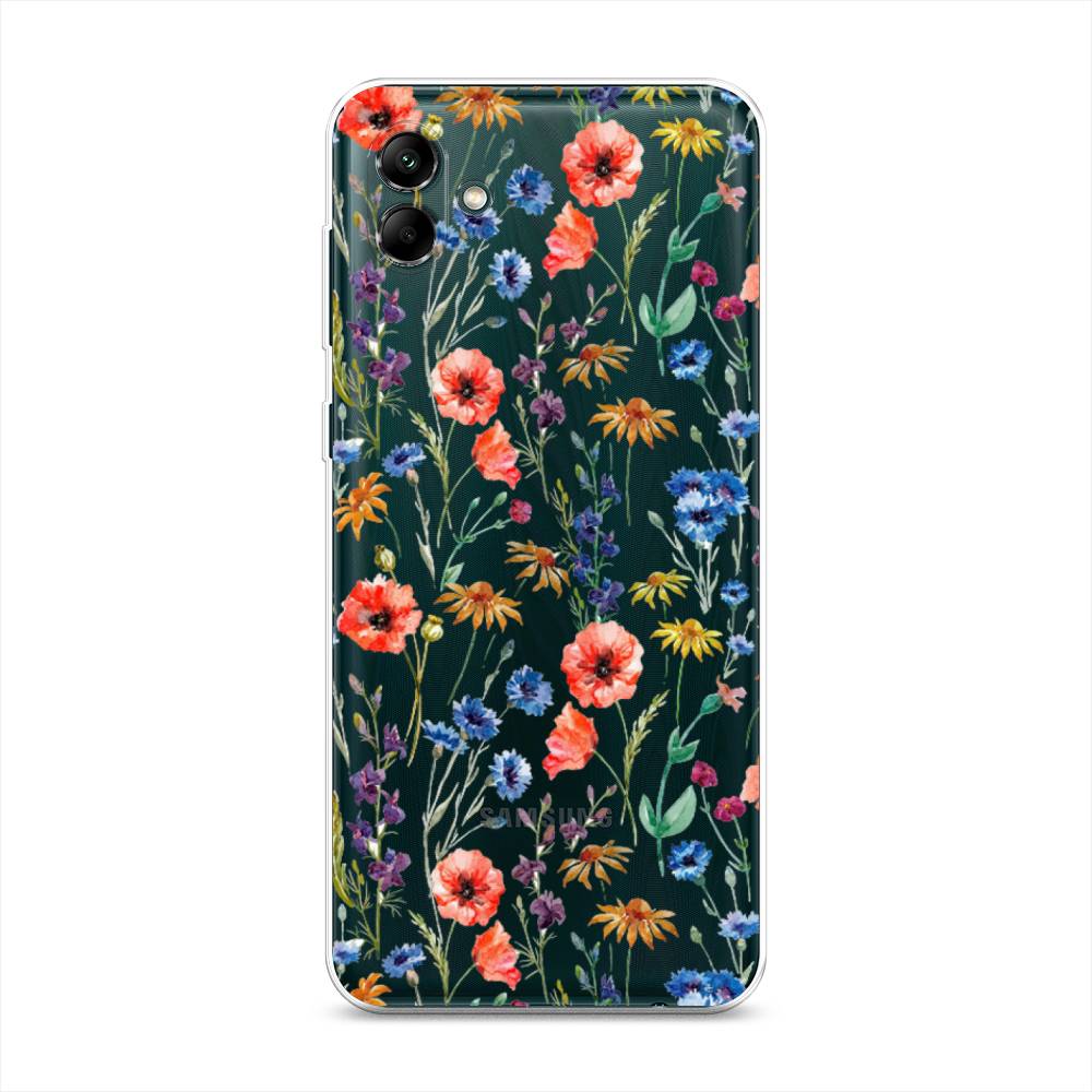 

Чехол Awog на Samsung Galaxy A04 / Самсунг A04 "Маки и васильки фон", 2107050-8