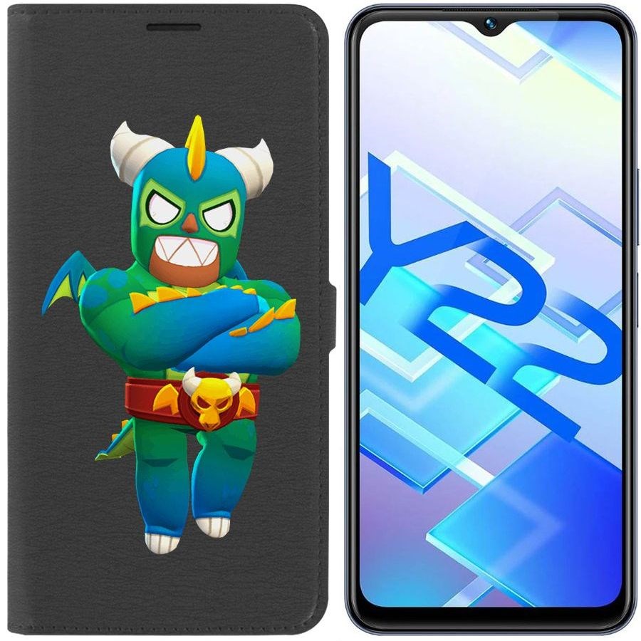 

Чехол-книжка Eco Book для Vivo Y22 Brawl Stars-Эль Дракон Вердозо