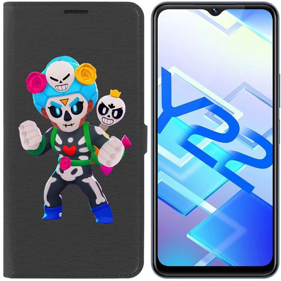 

Чехол-книжка Eco Book для Vivo Y22 Brawl Stars-Хэллоуинская Роза