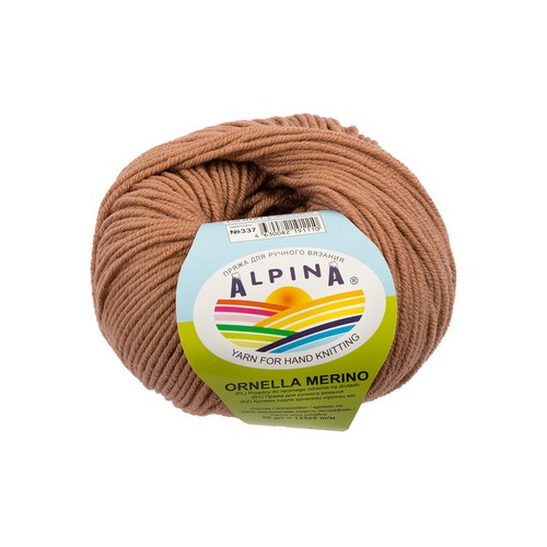 

Пряжа ALPINA ORNELLA MERINO 10 шт. х 50 г шт. в упак. цвет №337 античная роза, Бежевый