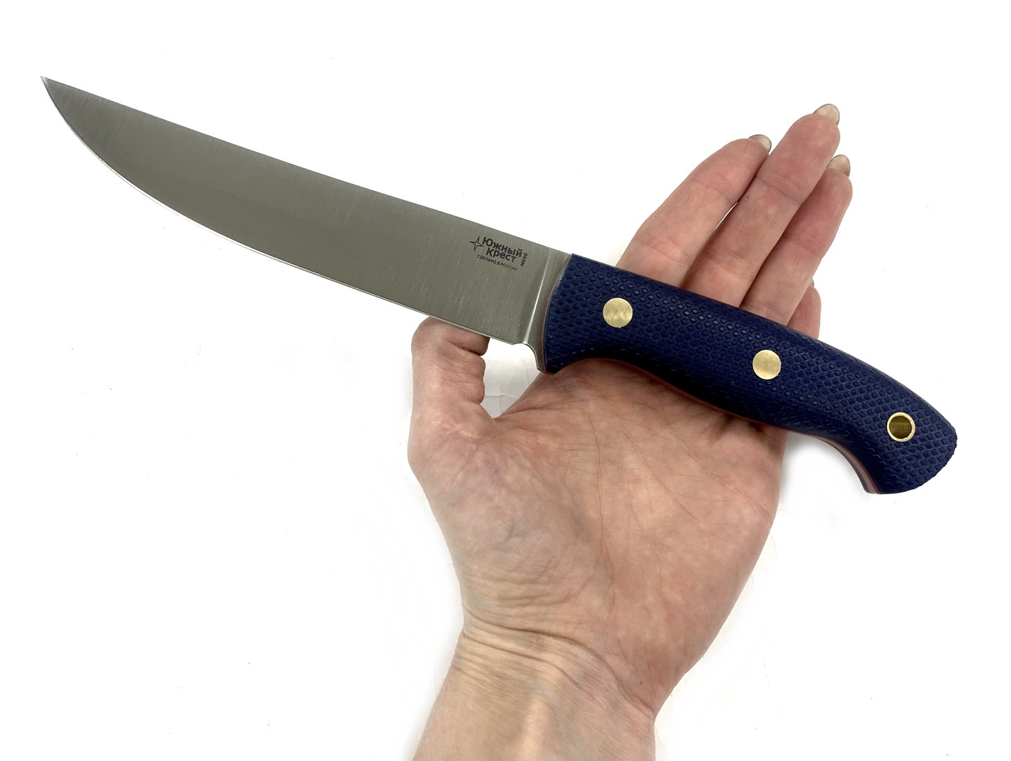 Нож Южный Крест Meat Master, N690, микарта синяя