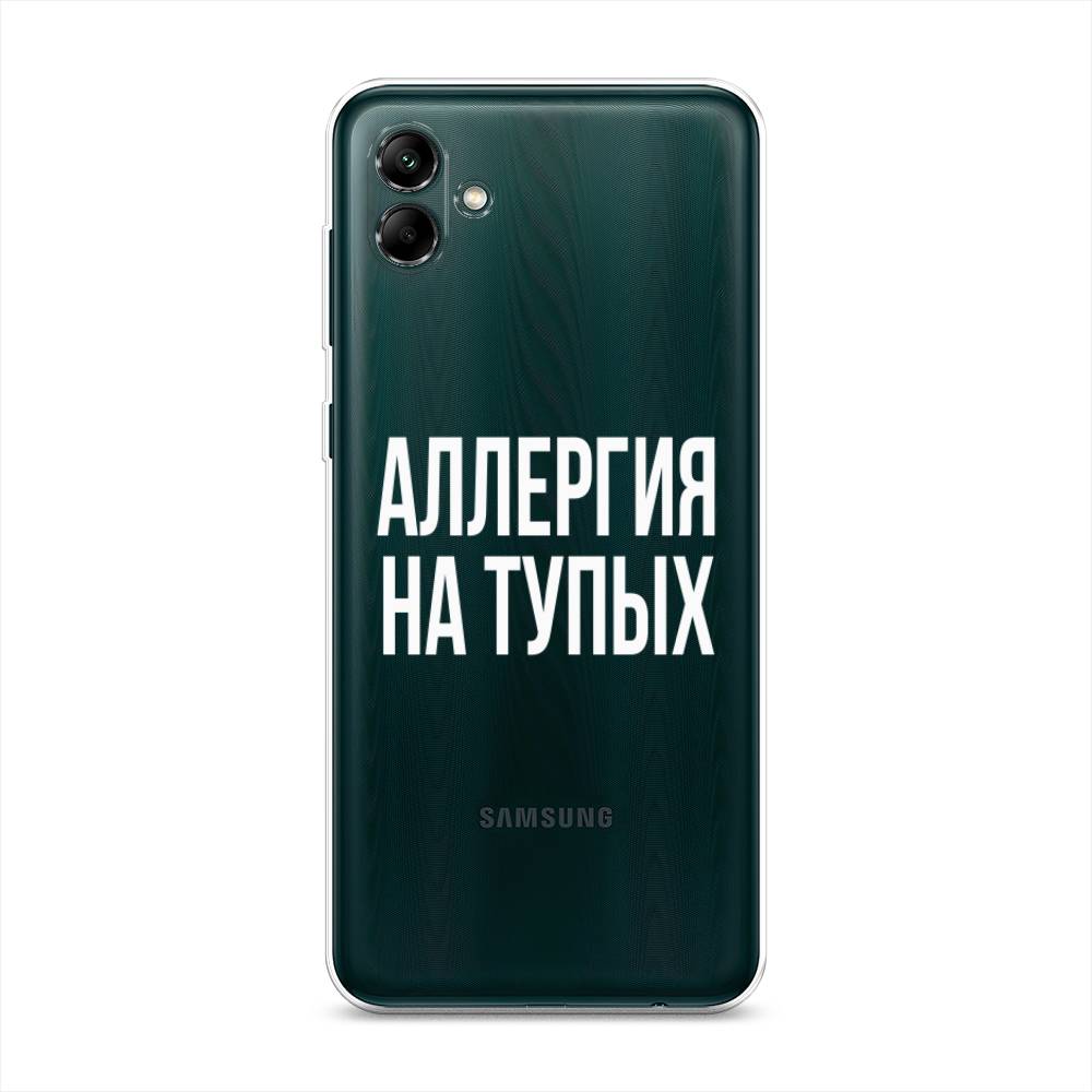 

Чехол Awog на Samsung Galaxy A04 / Самсунг A04 "Аллергия на тупых", Белый;прозрачный, 2107050-6