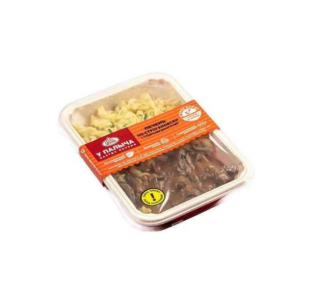 

Печень У Палыча по-строгановски, с отварными макаронами, 250 г