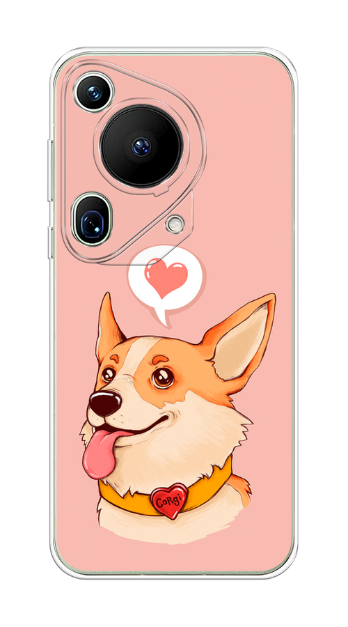 

Чехол на Huawei Pura 70 Ultra "Корги язык", Розовый;коричневый, 6124550-1