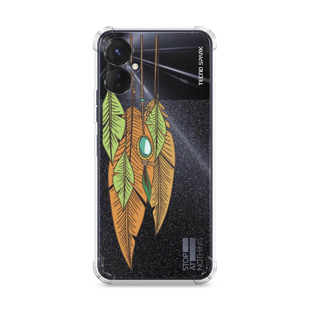 

Чехол Awog на Tecno Spark 9 Pro "Оберег перья", Коричневый, 301951-1