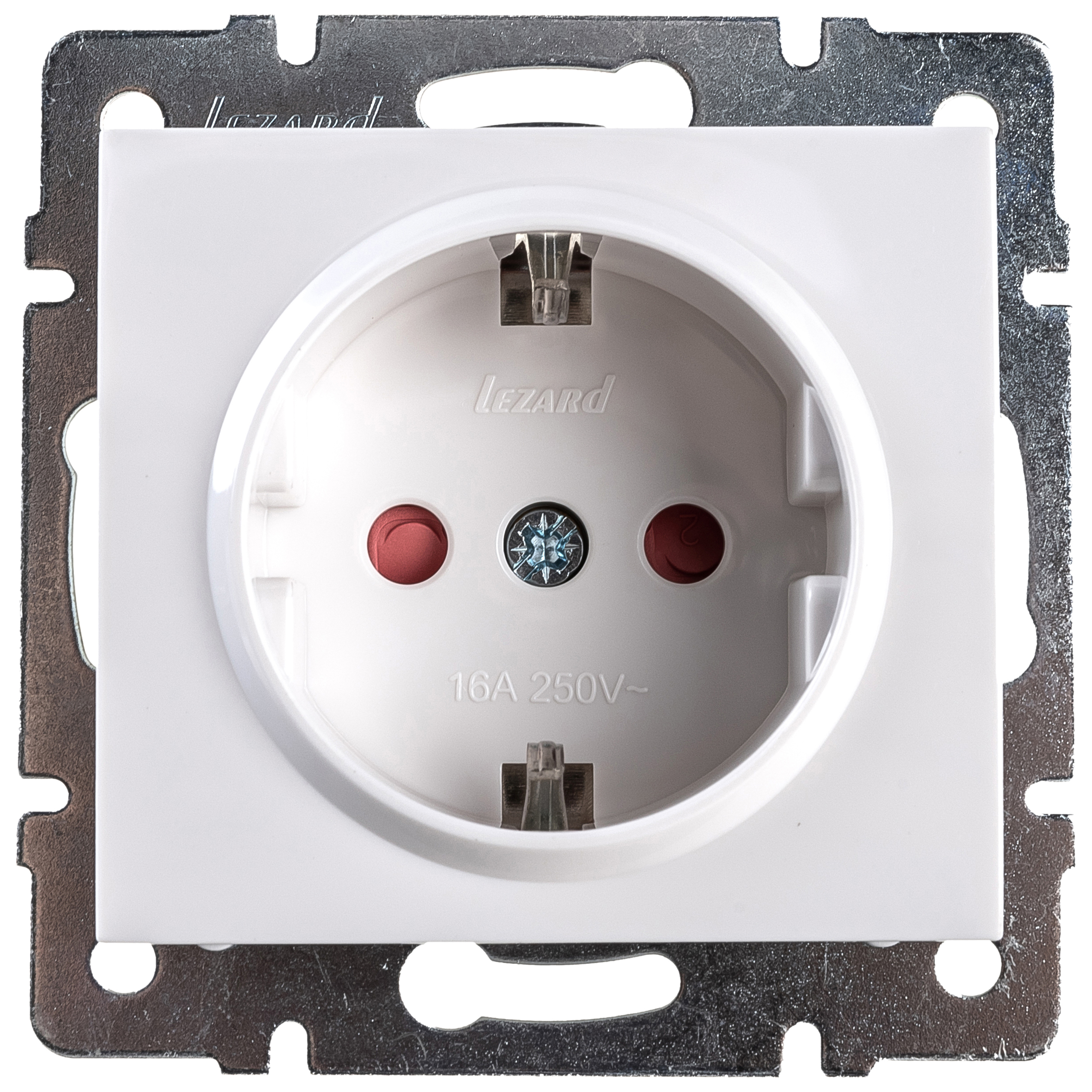 

Lezard RAIN Розетка с защитой от детей керамика белая 703-0288-124, Белый
