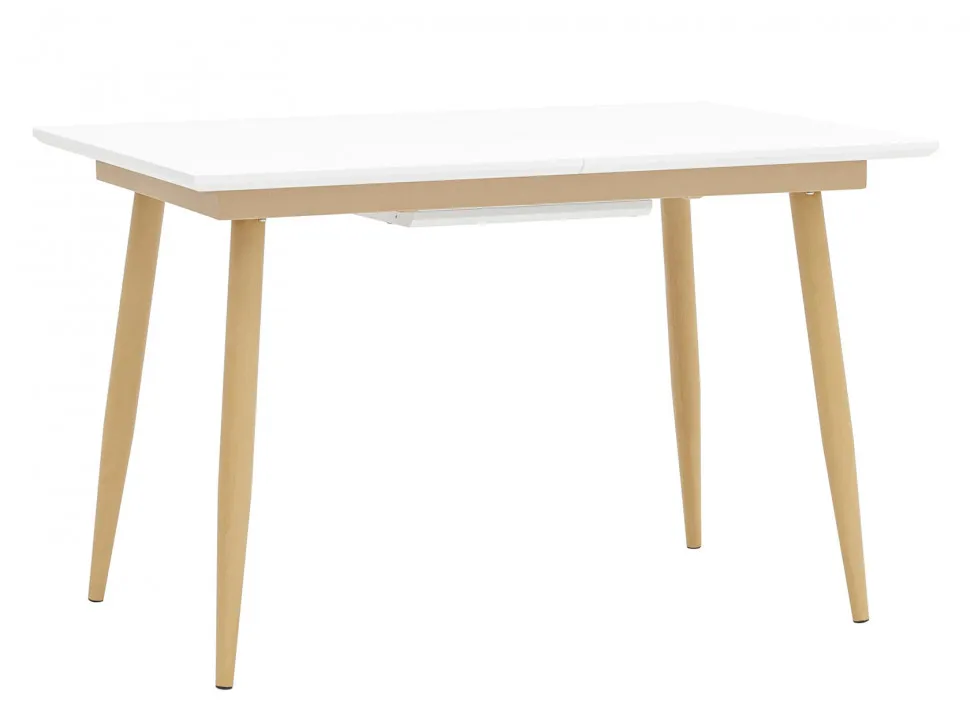 фото Кухонный стол стокгольм, раскладной dt-1706-120/160 dual белый, малый stool group