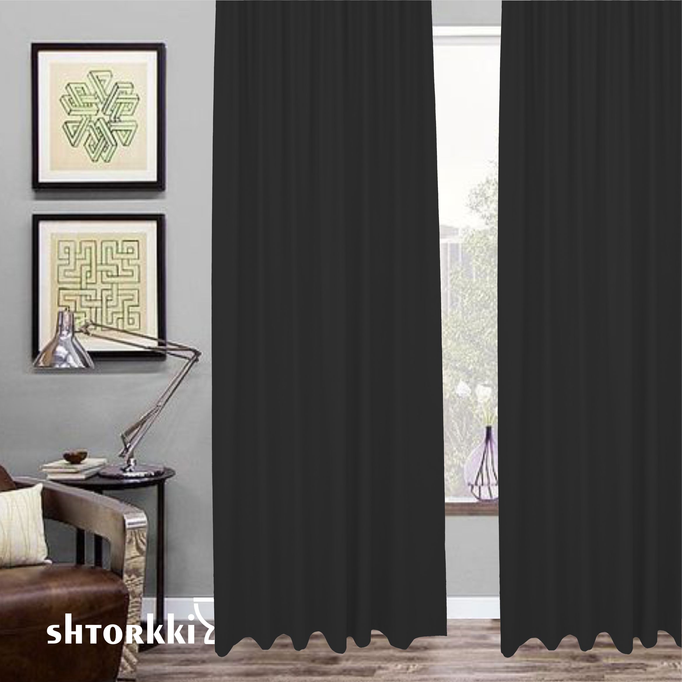 

Шторы shtorkki интерьерные блэкаут Black 150х254 см, IBL-41