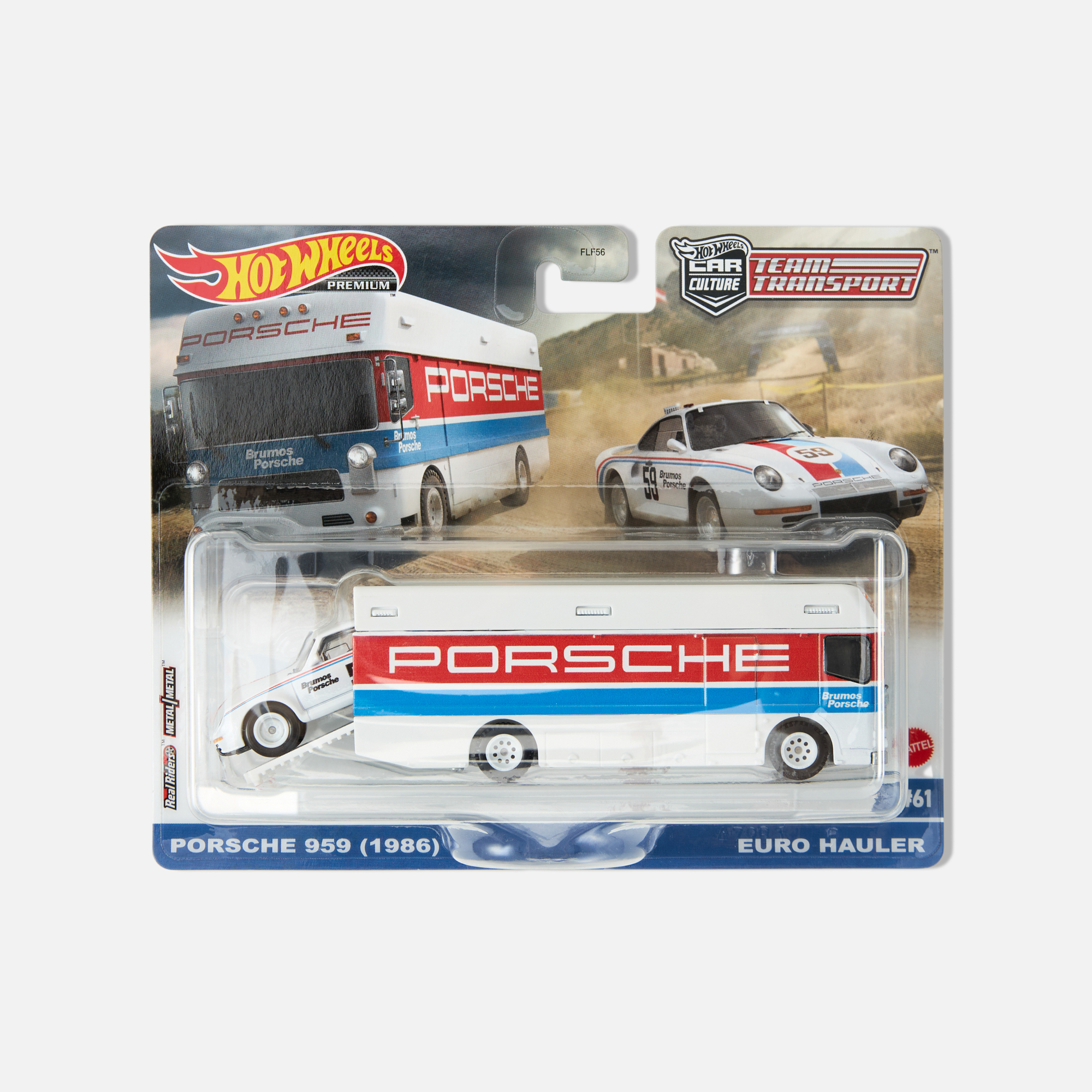 Машинка Hot Wheels Porsche Team премиальная, с транспортером, HKF47