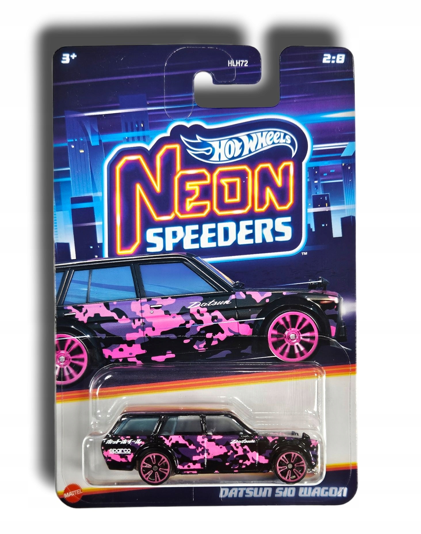 

Машинка Hot Wheels Neon Speeders Datsun 510 Wagon HRW68, Розовый;черный, Neon Speeders Datsun 510 Wagon