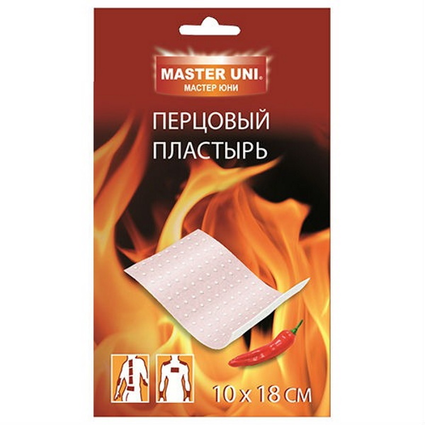 

Пластырь перцовый Мастер Юни перфорир. 10см х 18см уп N1