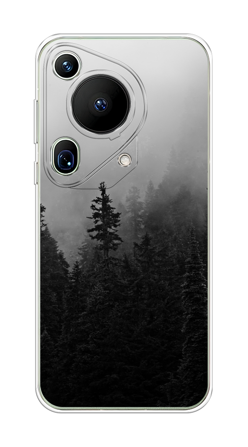 

Чехол на Huawei Pura 70 Ultra "Туманный лес", Серый;черный, 6124550-1