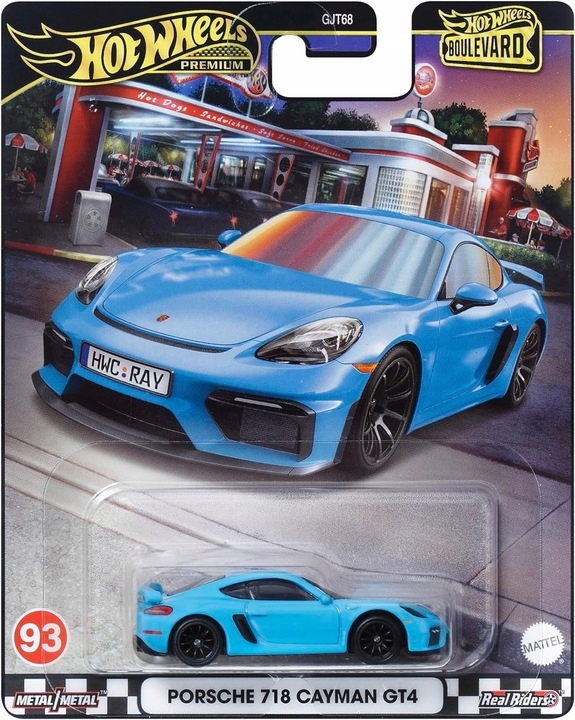 

Машинка Hot Wheels Boulevard Porsche 718 HRT71, Голубой, Boulevard Porsche 718