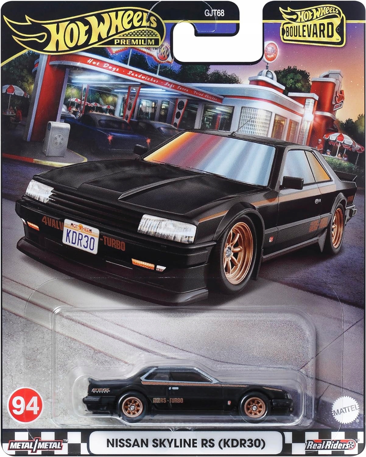 

Машинка Hot Wheels Boulevard Nissan Skyline RS HRT66, Черный, Boulevard Nissan Skyline RS