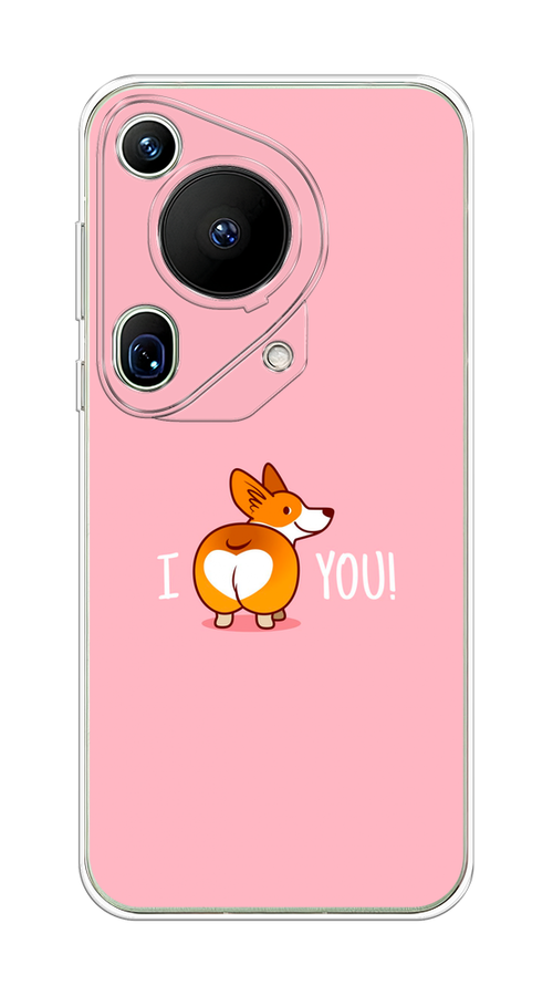 

Чехол на Huawei Pura 70 Ultra "Корги I love you", Розовый;коричневый;белый, 6124550-1