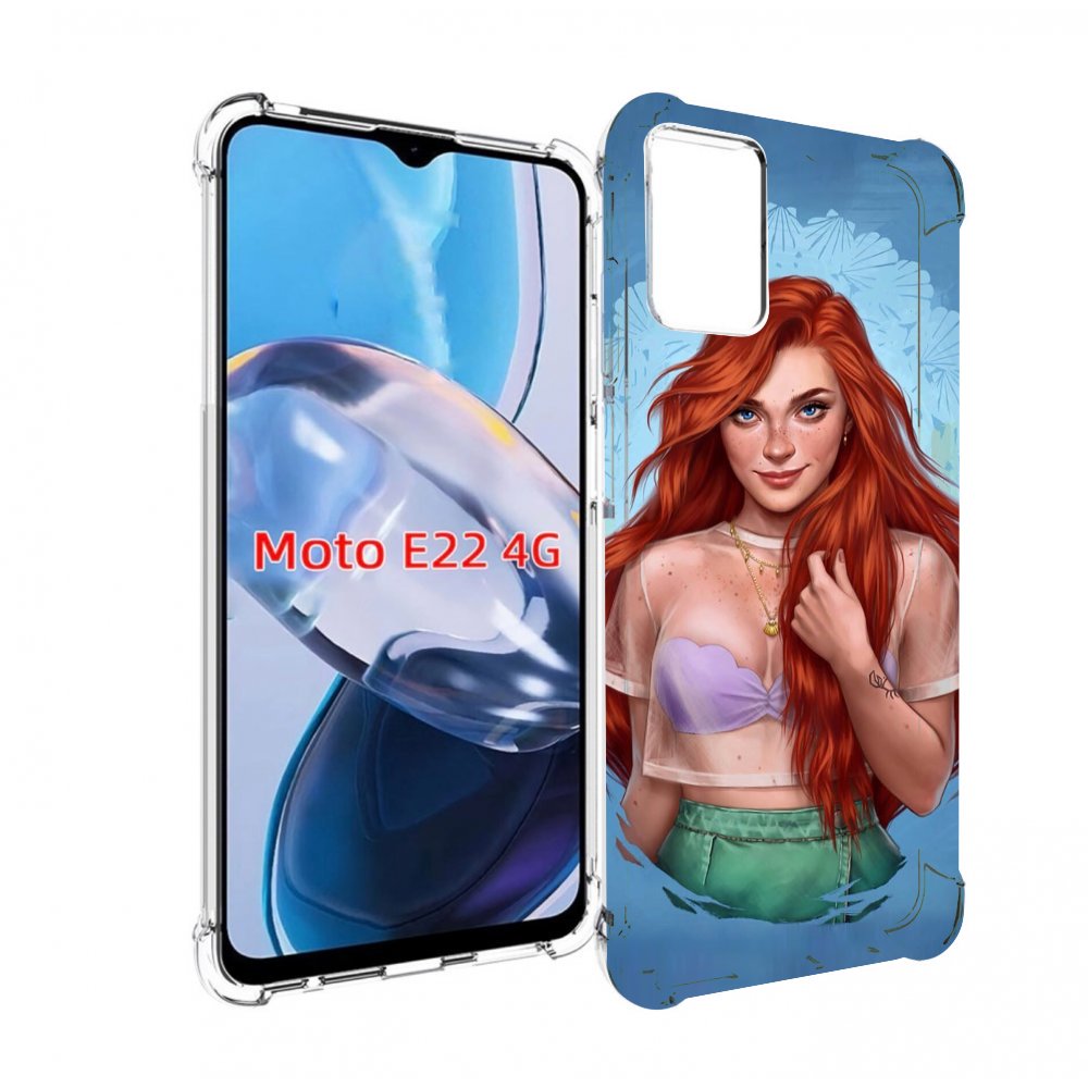 

Чехол MyPads девушка-в-голубом-фоне женский для Motorola Moto E22 4G / E22i 4G, Прозрачный, Tocco
