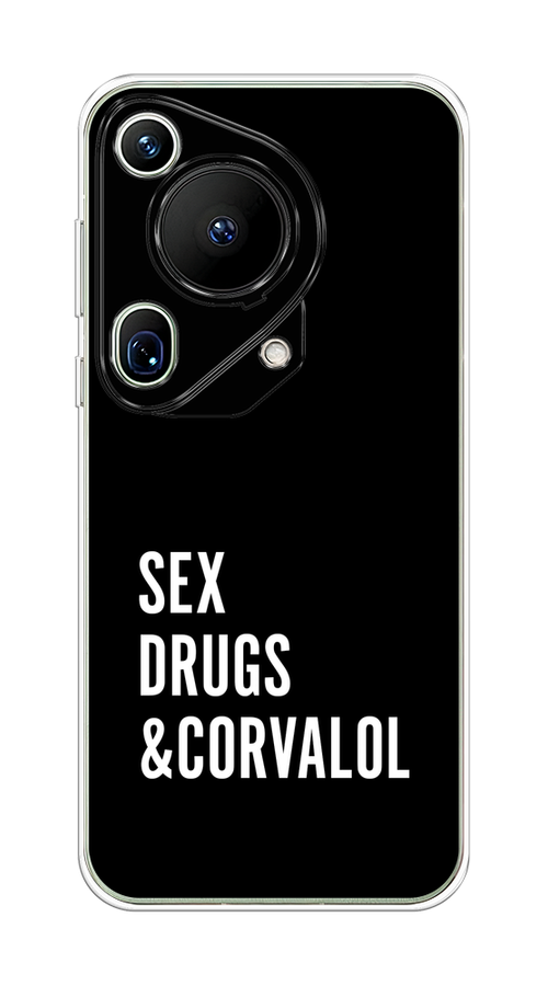 

Чехол на Huawei Pura 70 Ultra "Corvalol", Черный;серый;белый, 6124550-1