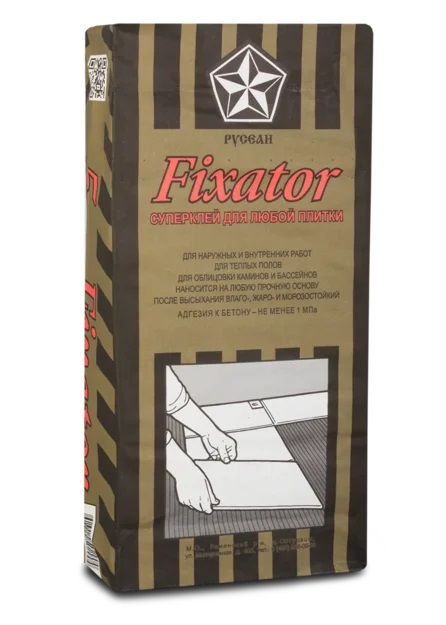 Клей Русеан FIXATOR 5кг клей для ячеистых блоков гипсобетон 25 кг