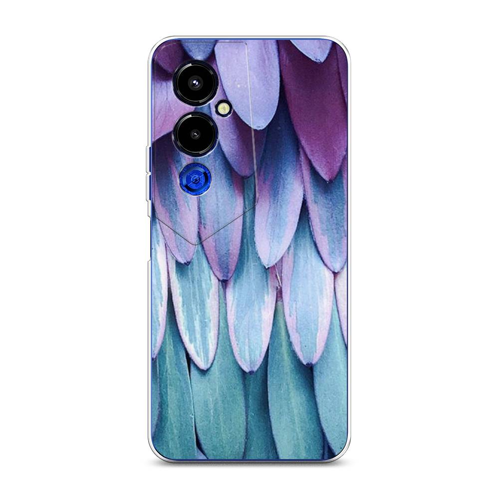 

Чехол для Tecno Pova 4 Pro "Синее перо", Фиолетовый;голубой, 302650-3