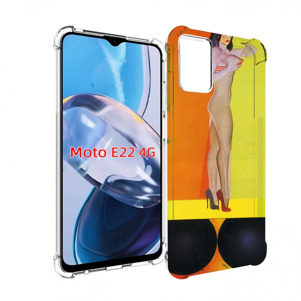 

Чехол MyPads девушка на шарах женский для Motorola Moto E22 4G / E22i 4G, Прозрачный, Tocco