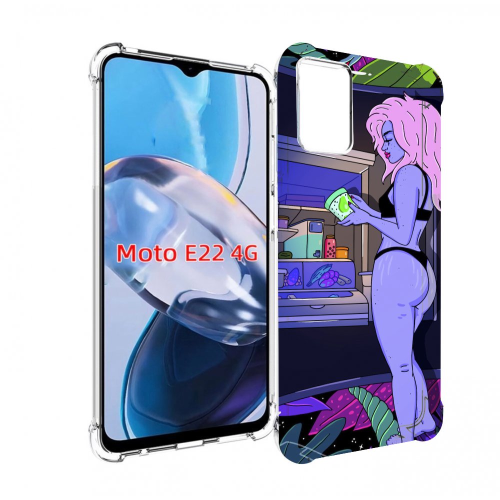 

Чехол MyPads девушка любит покушать женский для Motorola Moto E22 4G / E22i 4G, Прозрачный, Tocco