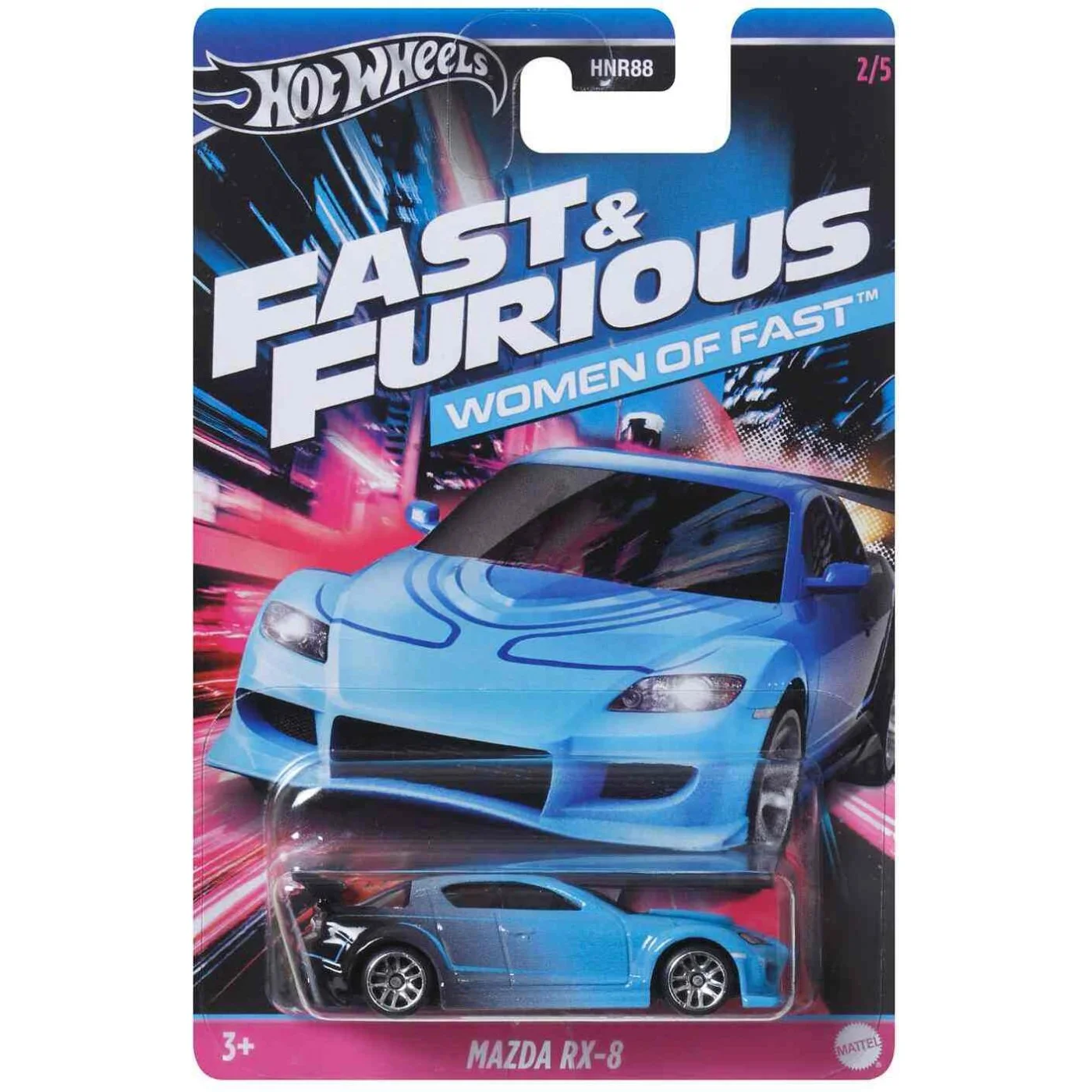 

Машина Hot Wheels Fast and Furious Mazda RX-8 HRW37, Голубой, Fast and Furious Mazda RX-8