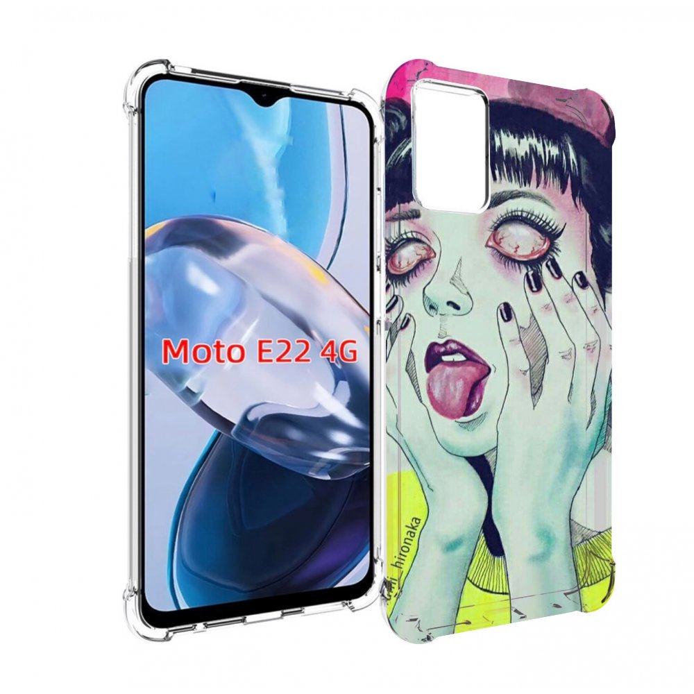 

Чехол MyPads девушка без зрачков для Motorola Moto E22 4G / E22i 4G, Прозрачный, Tocco