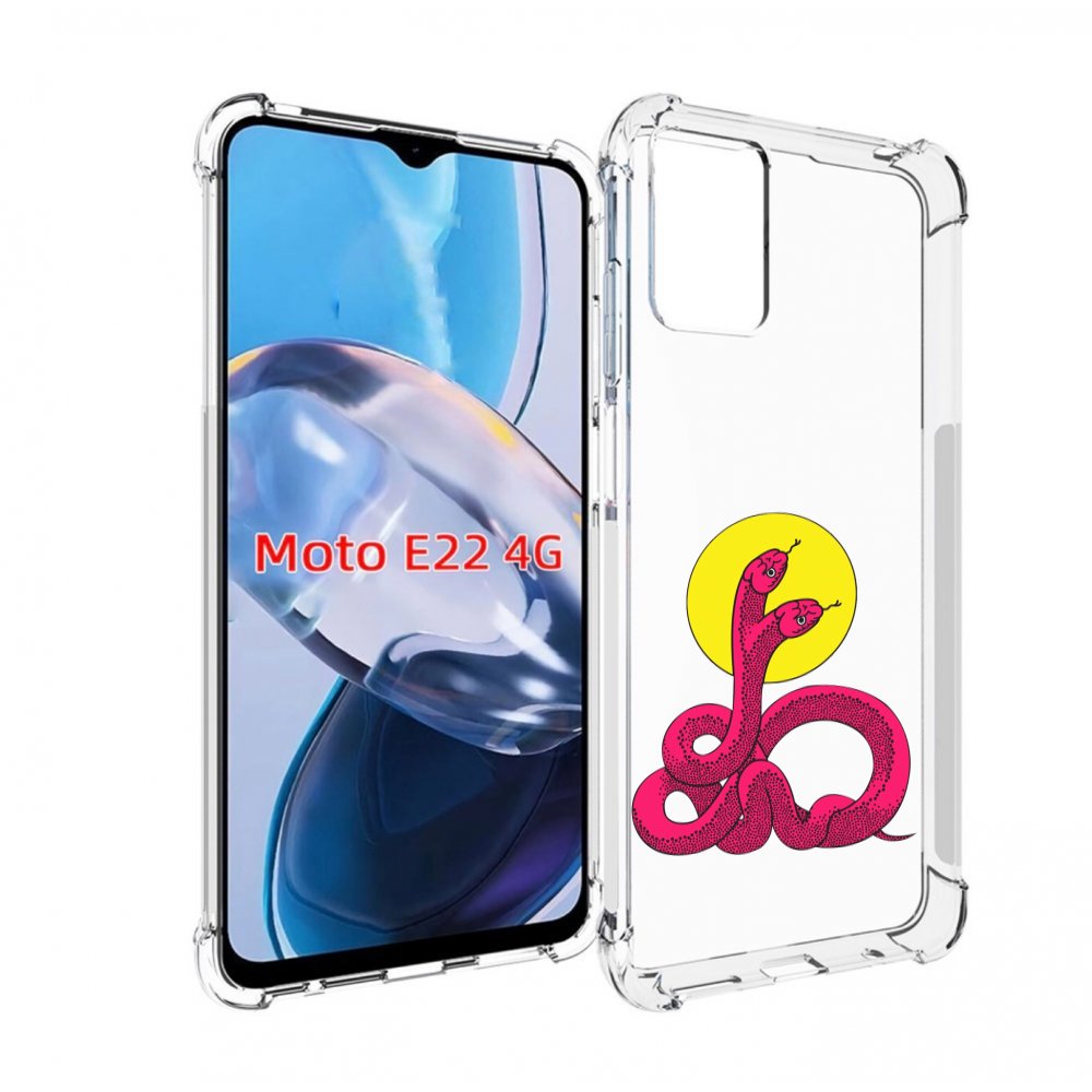 

Чехол MyPads двухголовая-змея для Motorola Moto E22 4G / E22i 4G, Прозрачный, Tocco
