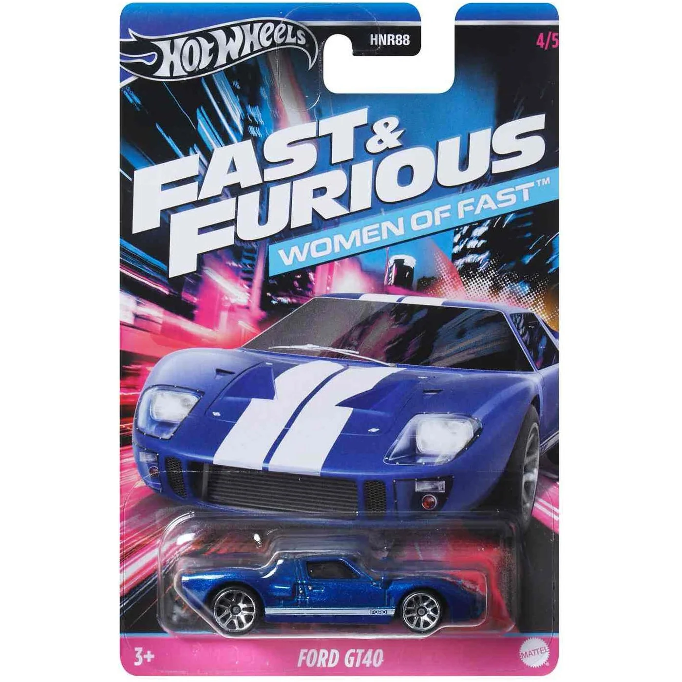 

Машина Hot Wheels Fast and Furious Ford GT40 HRW39, Синий, Fast and Furious Ford GT40