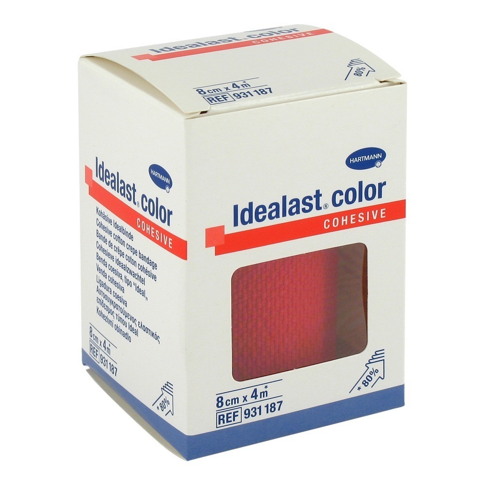 

Бинт компрессионный Idealast Color Cohesive 8см х 4м Красный арт.9311871