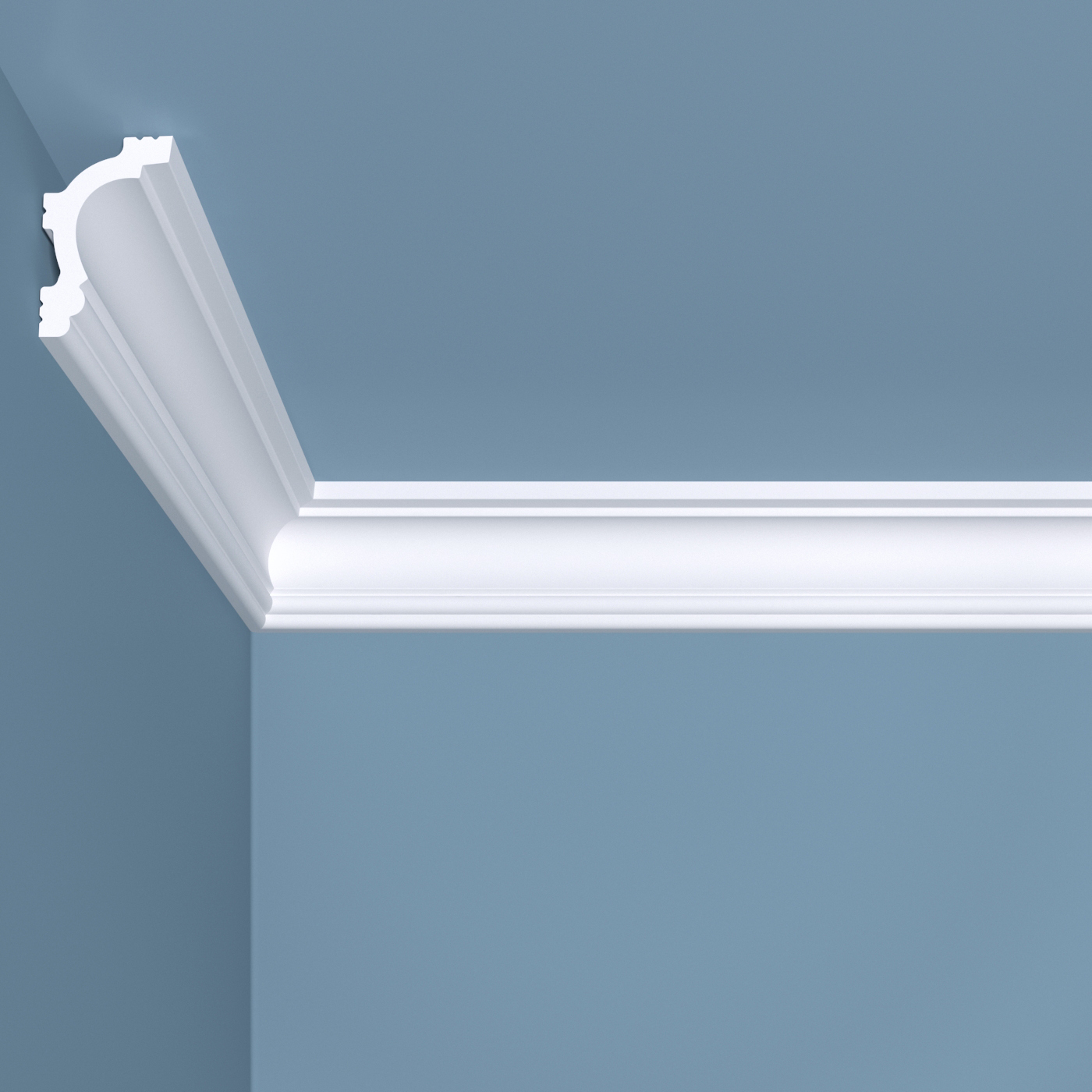 

Карниз bello deco К8 потолочный 45х30х2000 мм, 6 шт., белый, К8