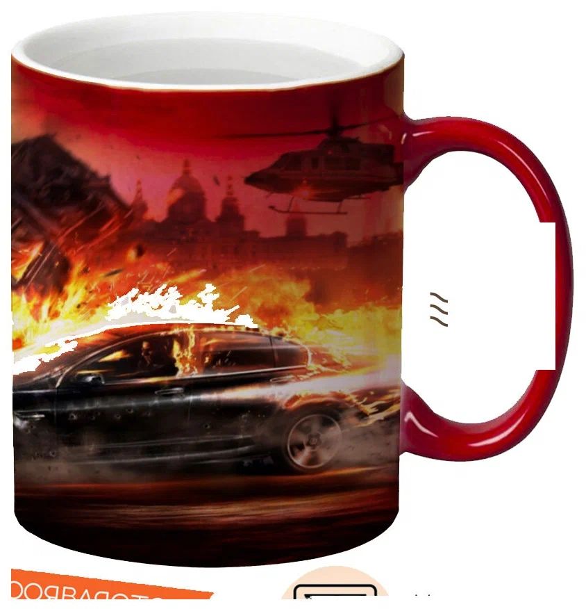 

Кружка CoolPodarok Wheelman Машина в огне Вертолёт