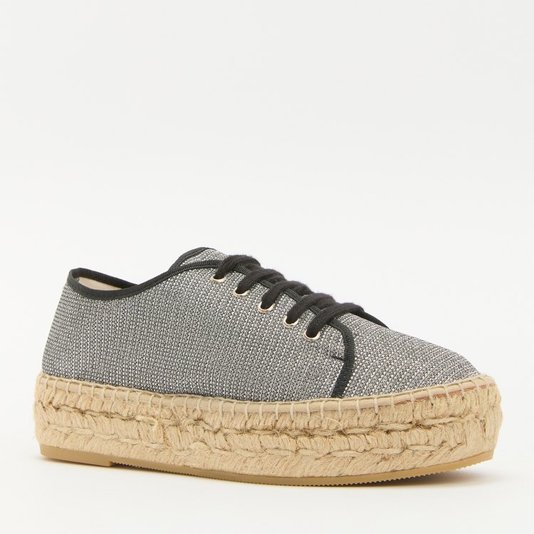 

Эспадрильи женские La Maison De L'espadrille RV495 серебристые 38 EU, Серебристый, RV495