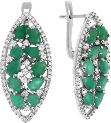 

Серьги из серебра Balex 2410930957, фианит, 2410930957