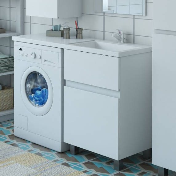 

Тумба с раковиной Эстет Dallas Luxe 115 R напольная, 2 ящика, Белый, Dallas Luxe 115 R напольная, 2 ящика
