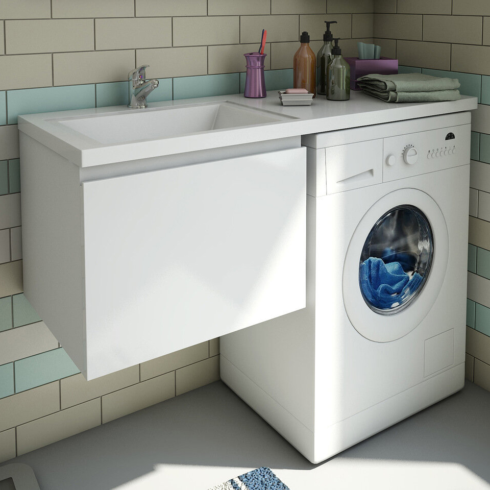 

Тумба с раковиной Эстет Dallas Luxe 115 L подвесная, 1 ящик, под стиральную машину, Белый, Dallas Luxe 115 подвесная, 1 ящик, под стиральную машину