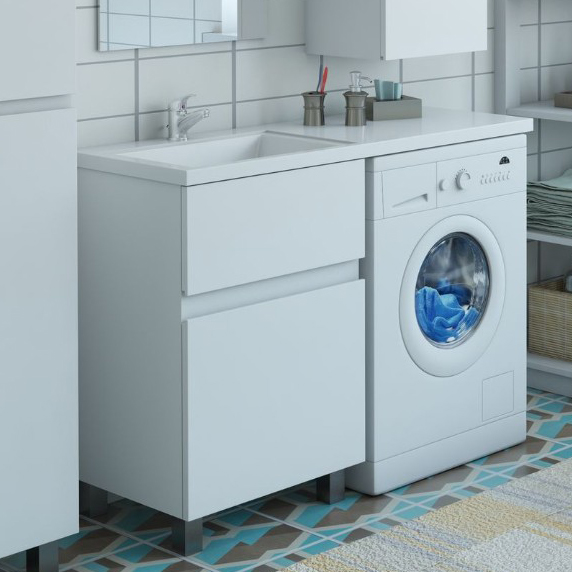 

Тумба с раковиной Эстет Dallas Luxe 115 L напольная, 2 ящика, Белый, Dallas Luxe 115 напольная, 2 ящика