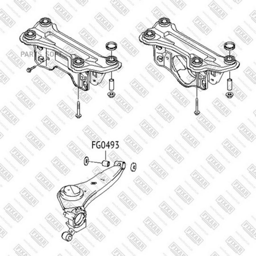 

Сайлентблок заднего рычага Hyundai Santa FE I 01>06 FIXAR FG0493