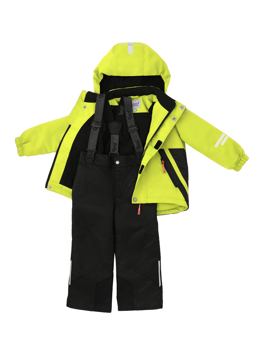 Комплект Верхней Одежды Детский Oldos Дейв, Лаймовый-черный, 104